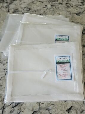 Ulster Weaving White Linen Cocktail Napkins -6 Sets, 36 Pcs Total